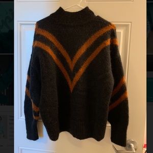 &Other stories mock neck mohair sweater black